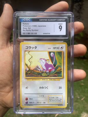 (CGC 9) 1996 Rattata Base Set (No Rarity) (JP)