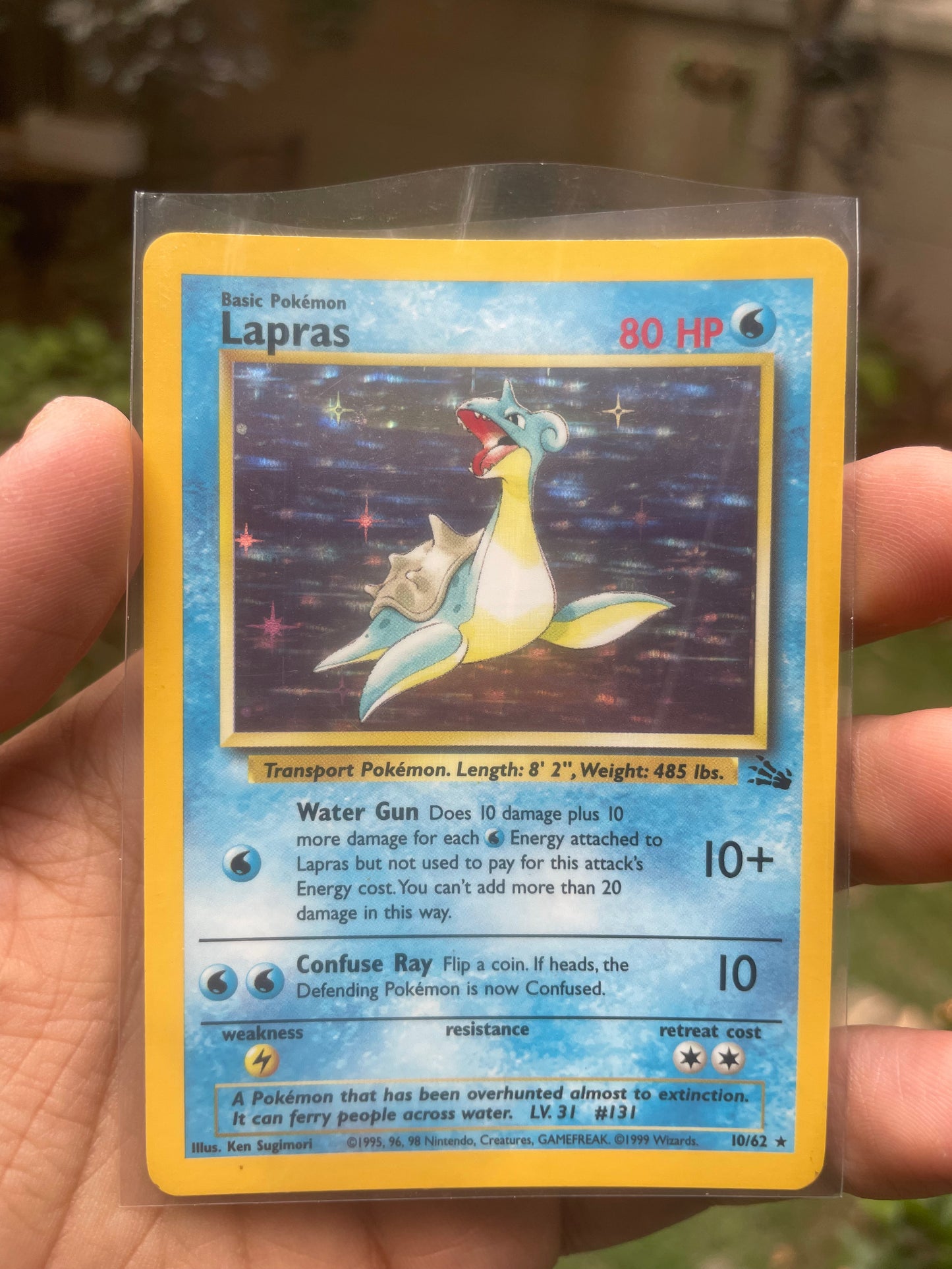 1999 Lapras 10/62 Fossil (HP, Front LP)