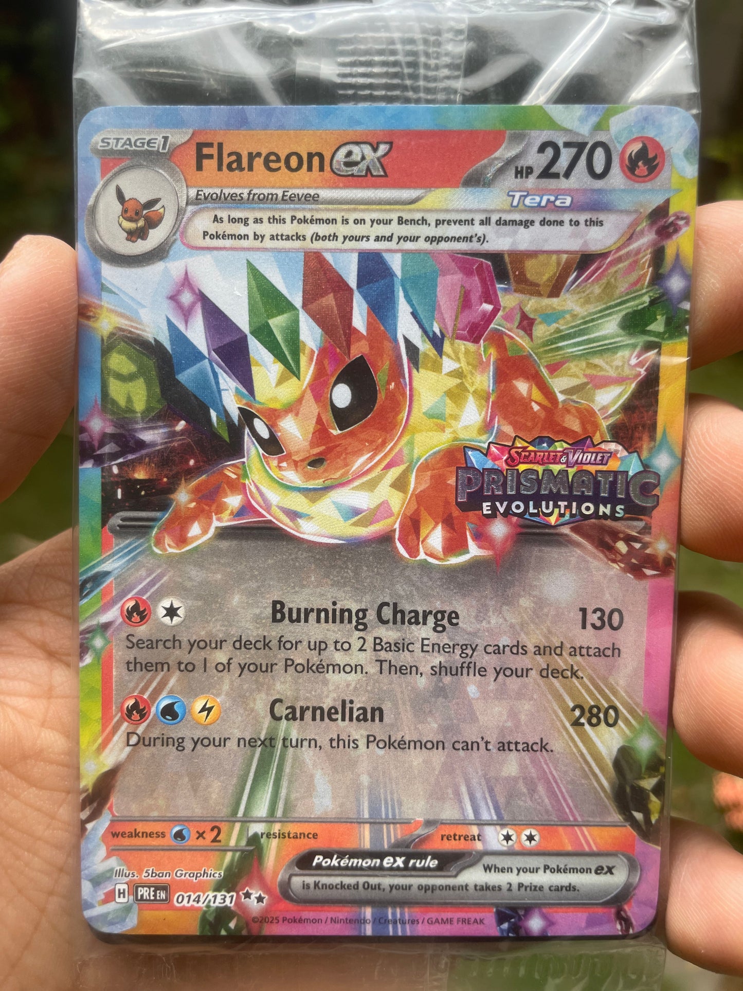 2025 Flareon ex 014/131 Prismatic Evolutions [Stamped]