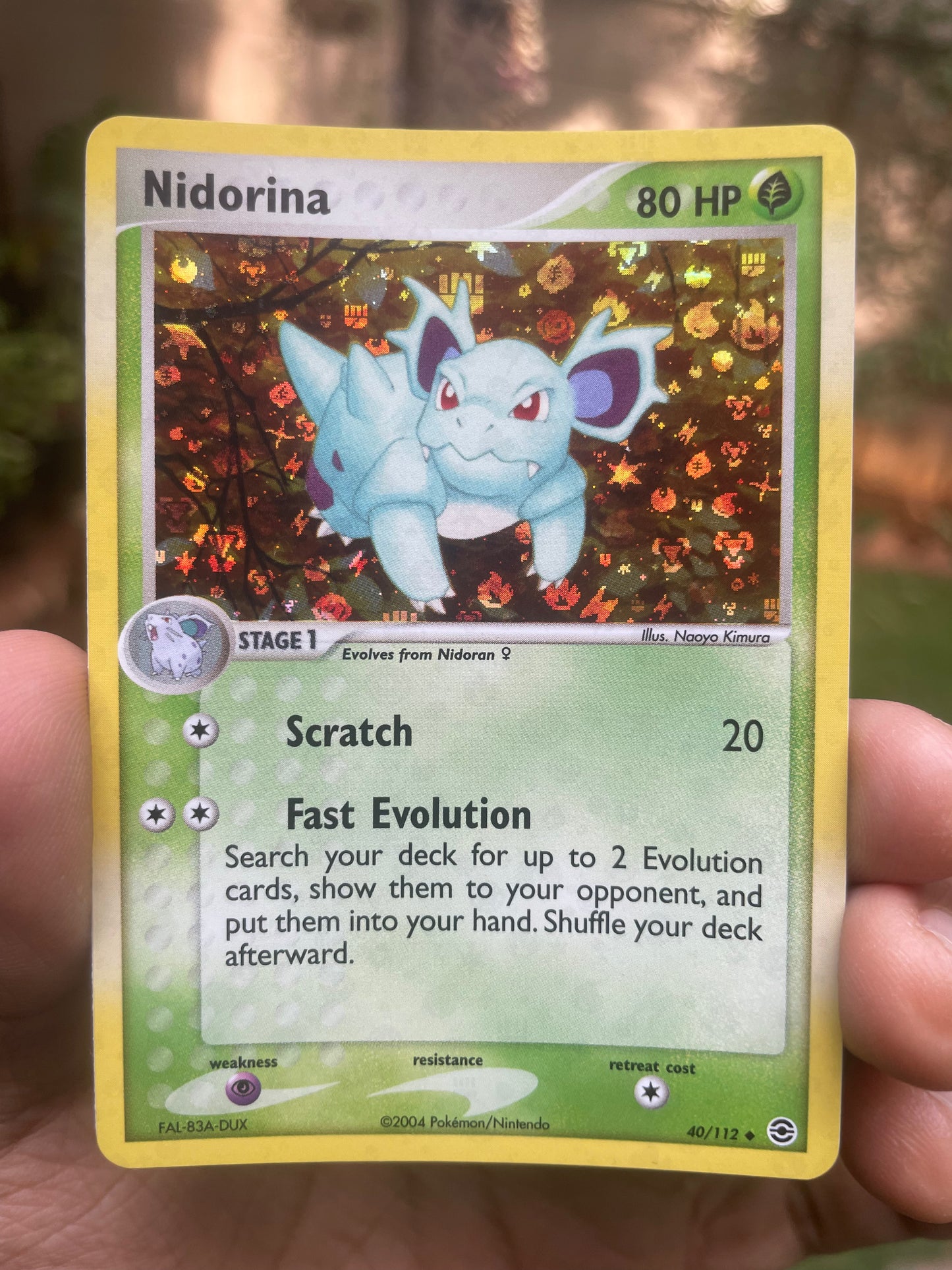 2004 Nidoran F #40 Fire Red [Reverse] NM-