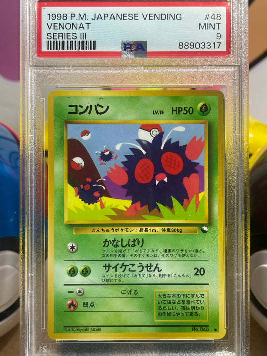 (PSA 9) 1998 Venonat #48 Vending Series 3 (JP)