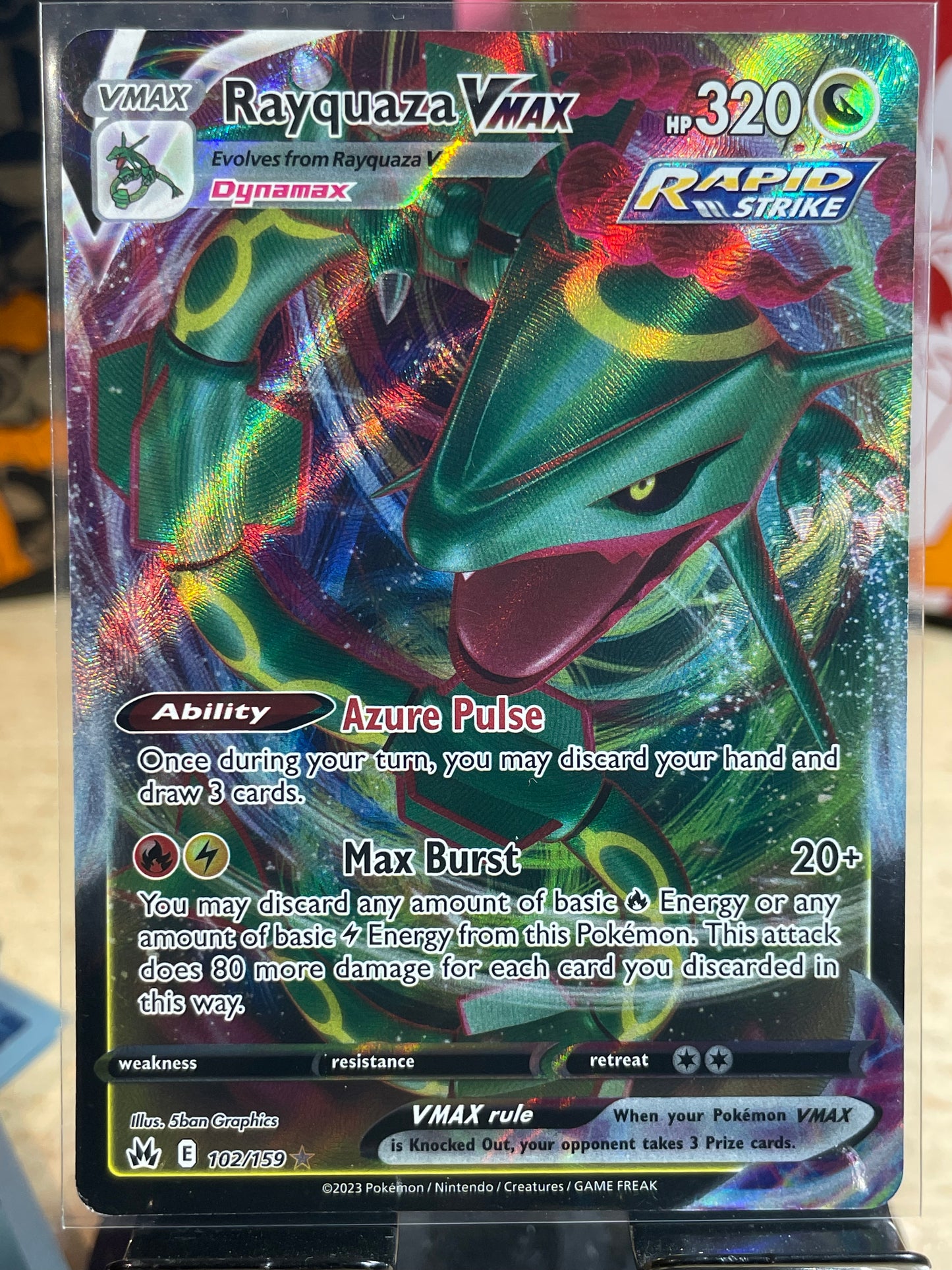 2023 Rayquaza VMAX #102 Crown Zenith