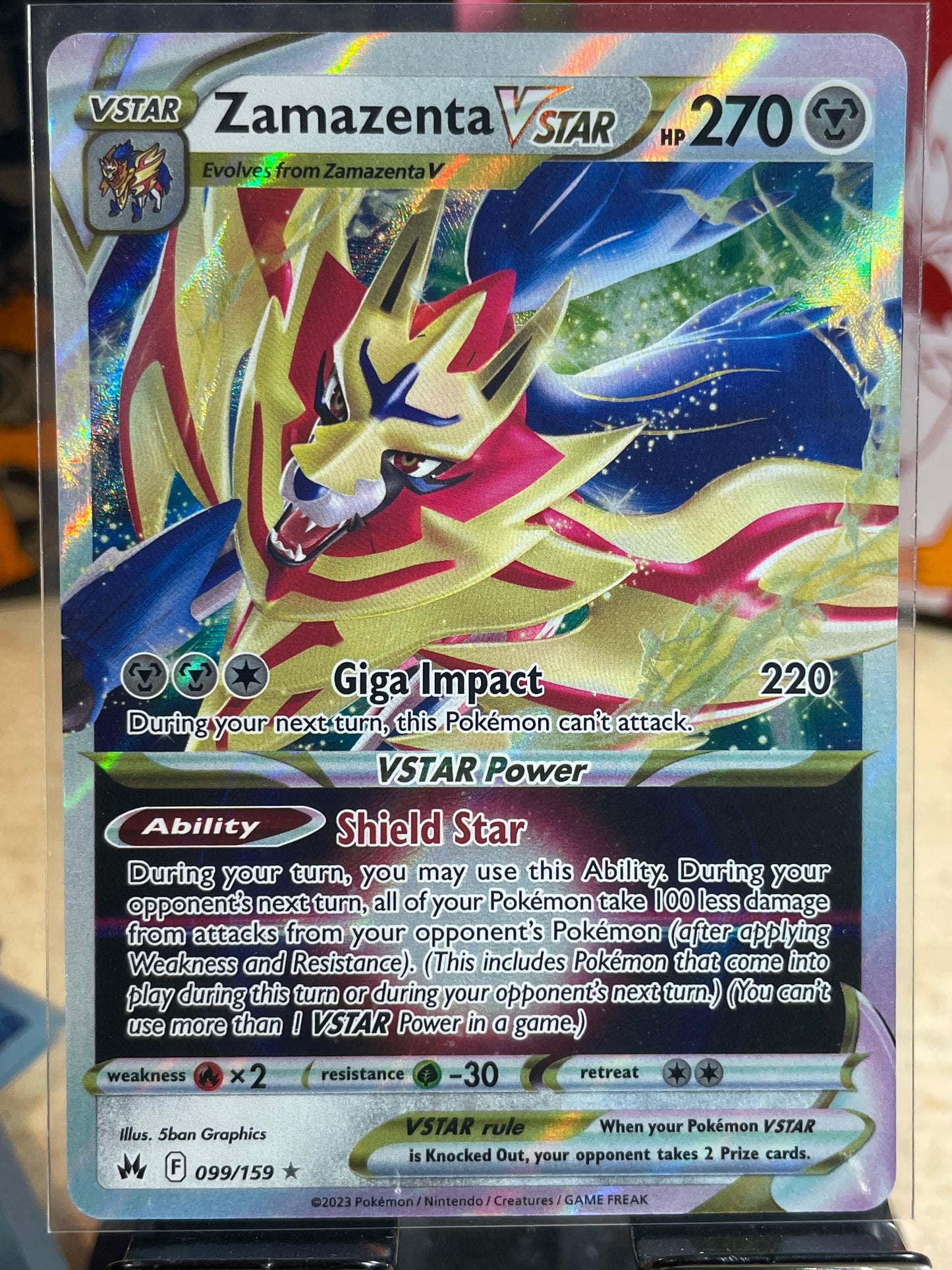 2023 Zamazenta VSTAR #99 Crown Zenith
