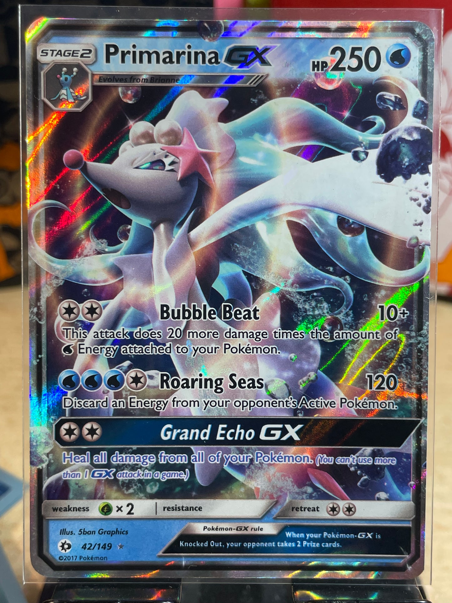2017 Primarina GX #42 Sun & Moon