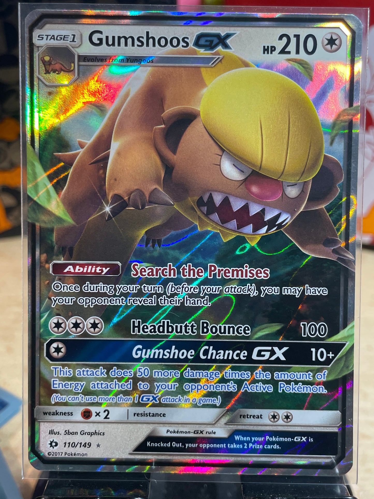 2017 Gumshoos GX #110 Sun & Moon