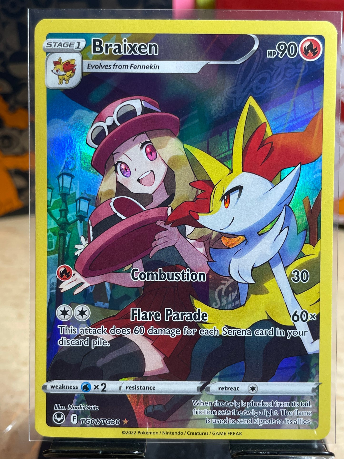 2022 Braixen #TG01 Silver Tempest