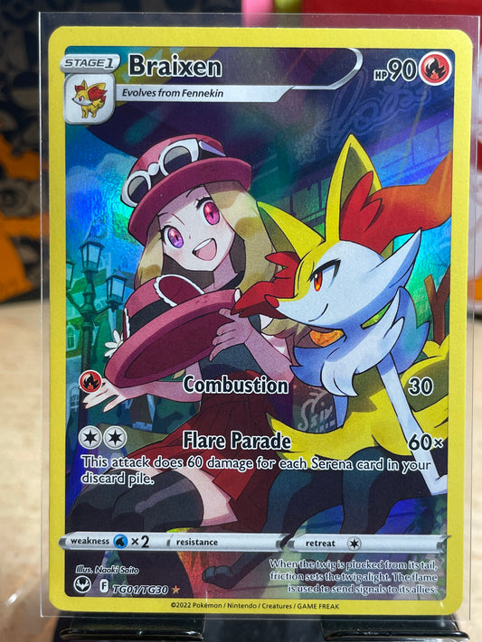 2022 Braixen #TG01 Silver Tempest