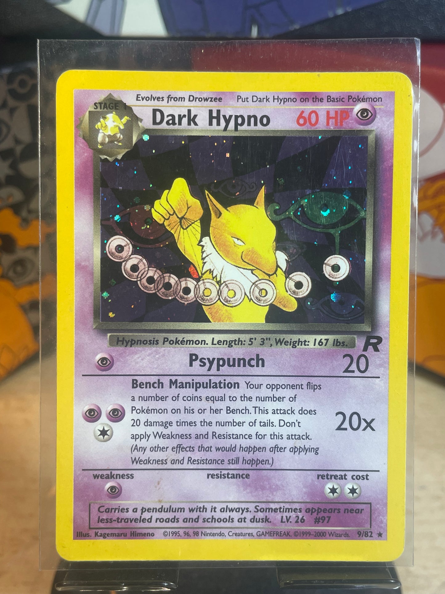 2000 Dark Hypno #9 Team Rocket [LP/DMG]