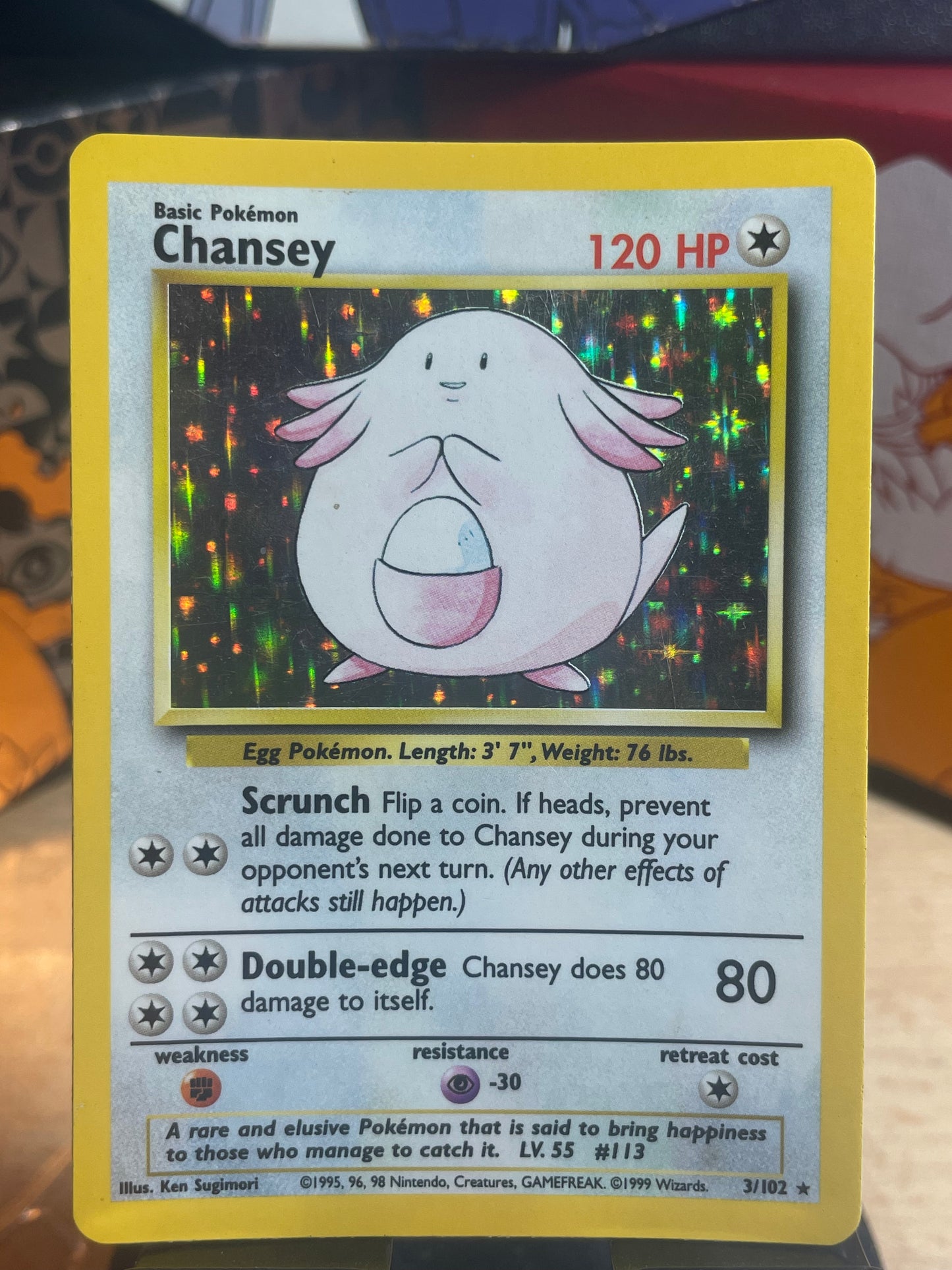 1999 Chansey #3 Base Unlimited [LP]