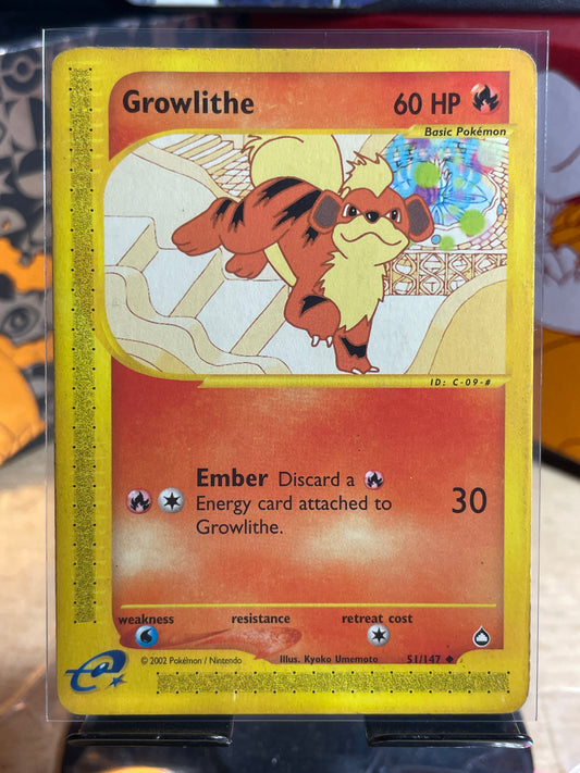 2002 Growlithe #51 Aquapolis [LP+]