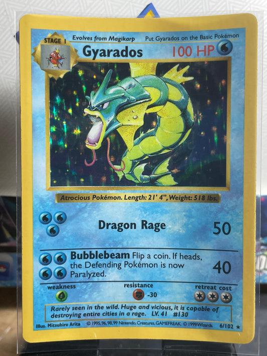1999 Gyarados #6 Base Shadowless [LP]