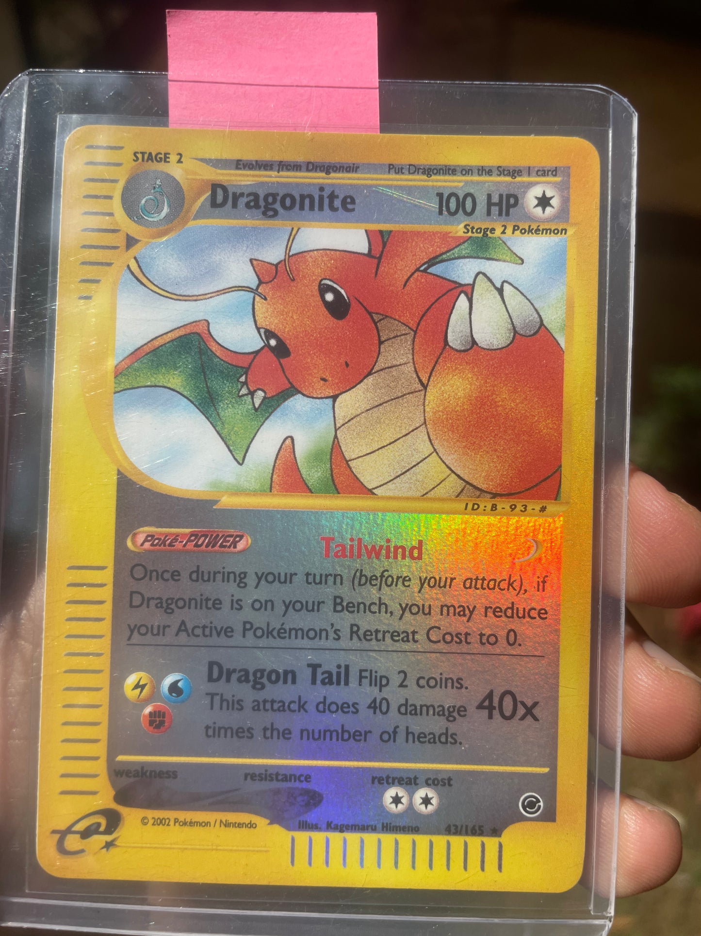 2002 Dragonite [Reverse] #43 Expedition [LP+]