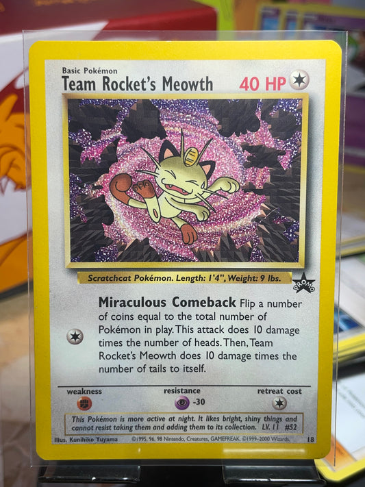 2000 Team Rocket's Meowth #18 WOTC Promo [NM]