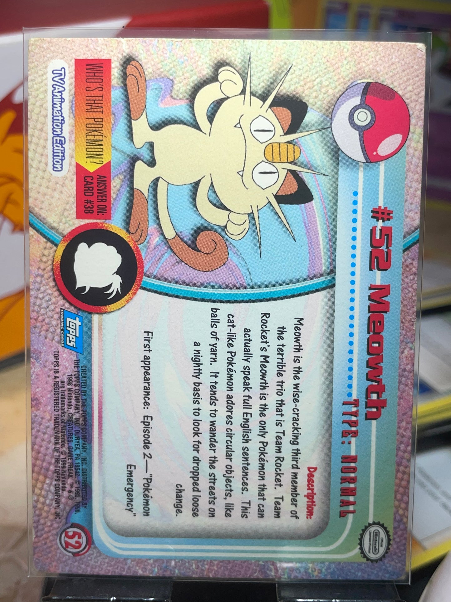 1999 Meowth #52 Topps