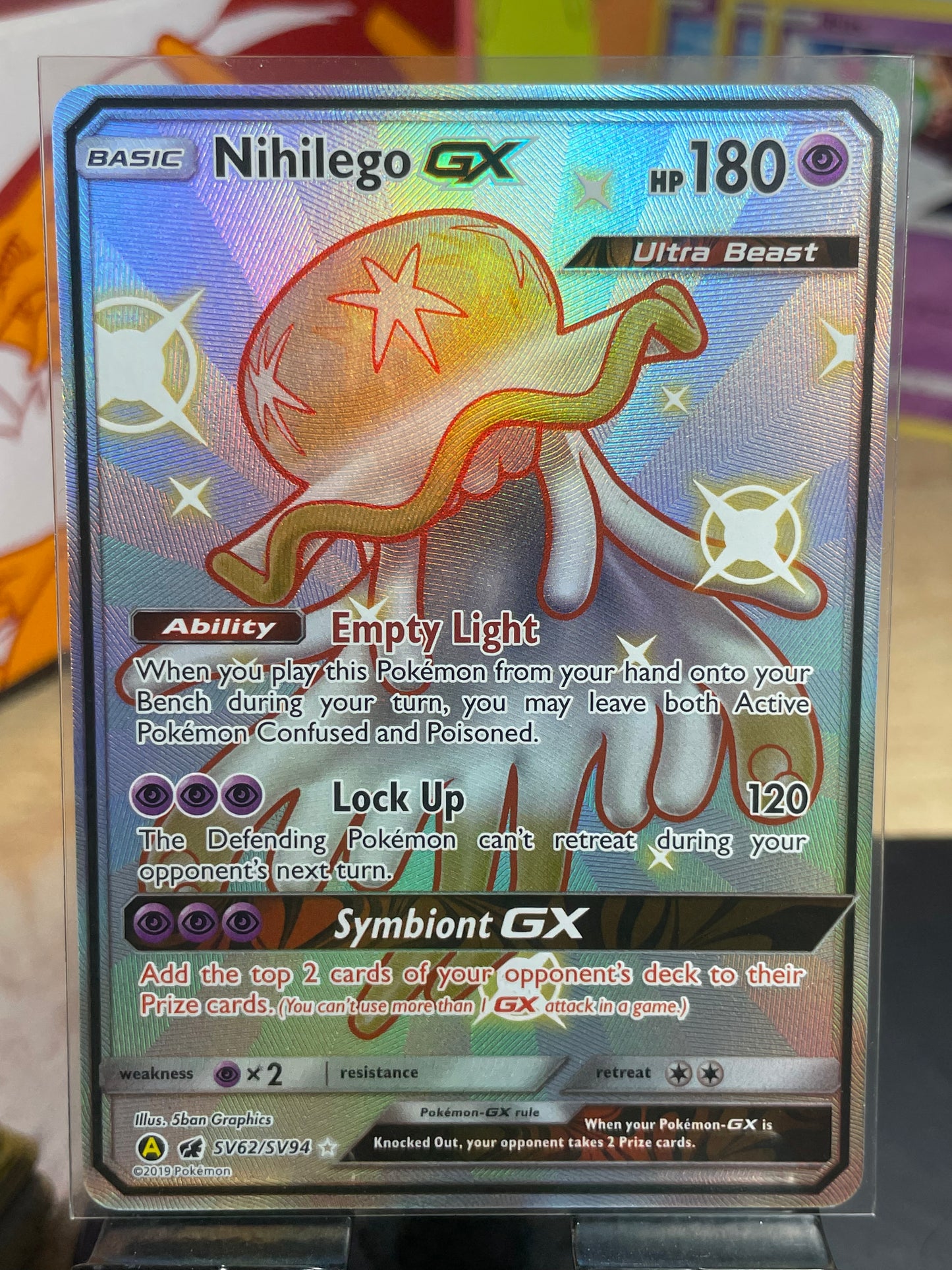 2019 Nihilego ex #SV62 Hidden Fates [NM]