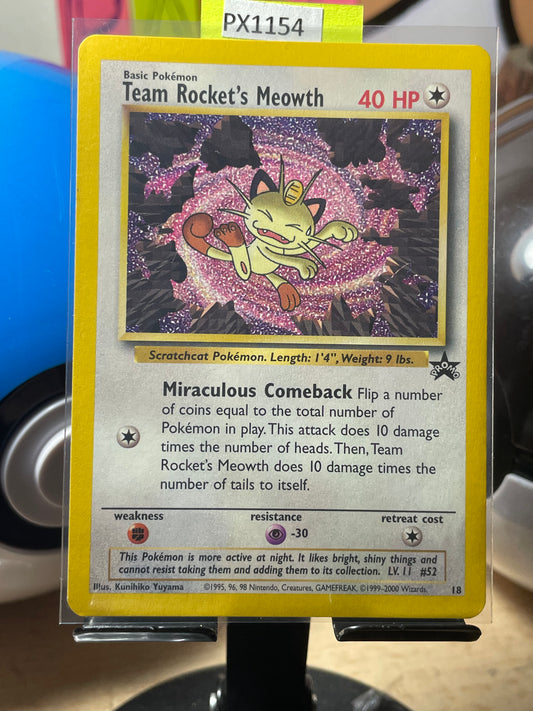 2000 Team Rocket's Meowth #18 WOTC Promo [LP+]