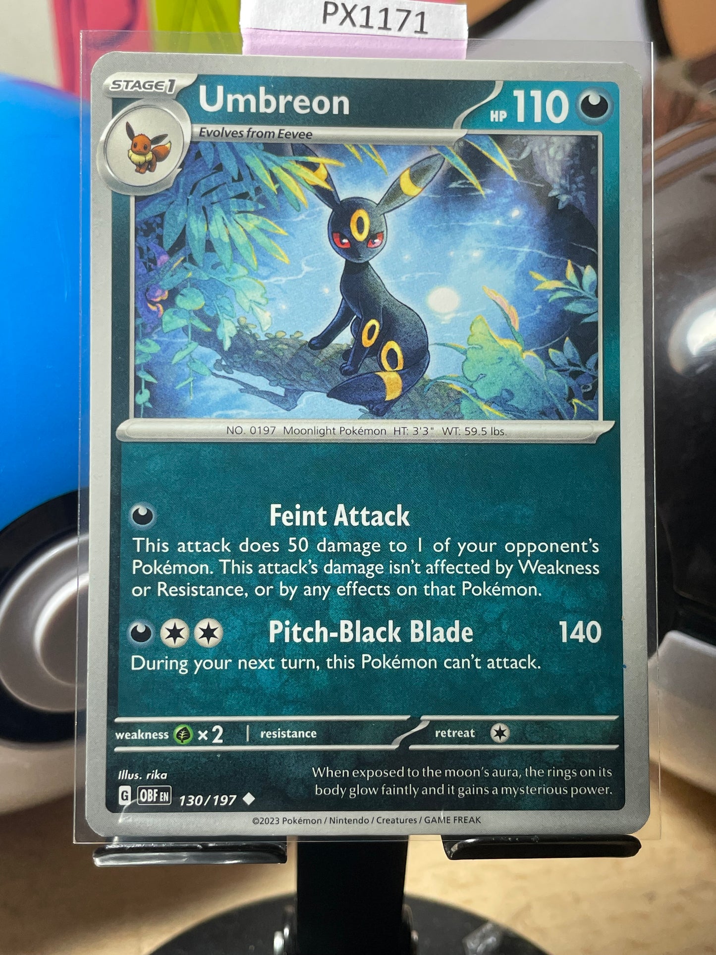 2023 Umbreon #130 Obsidian Flames
