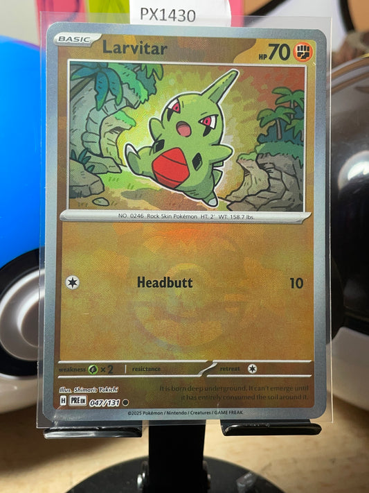 2025 Larvitar [Master Ball] #47 Prismatic Evolutions [NM-]