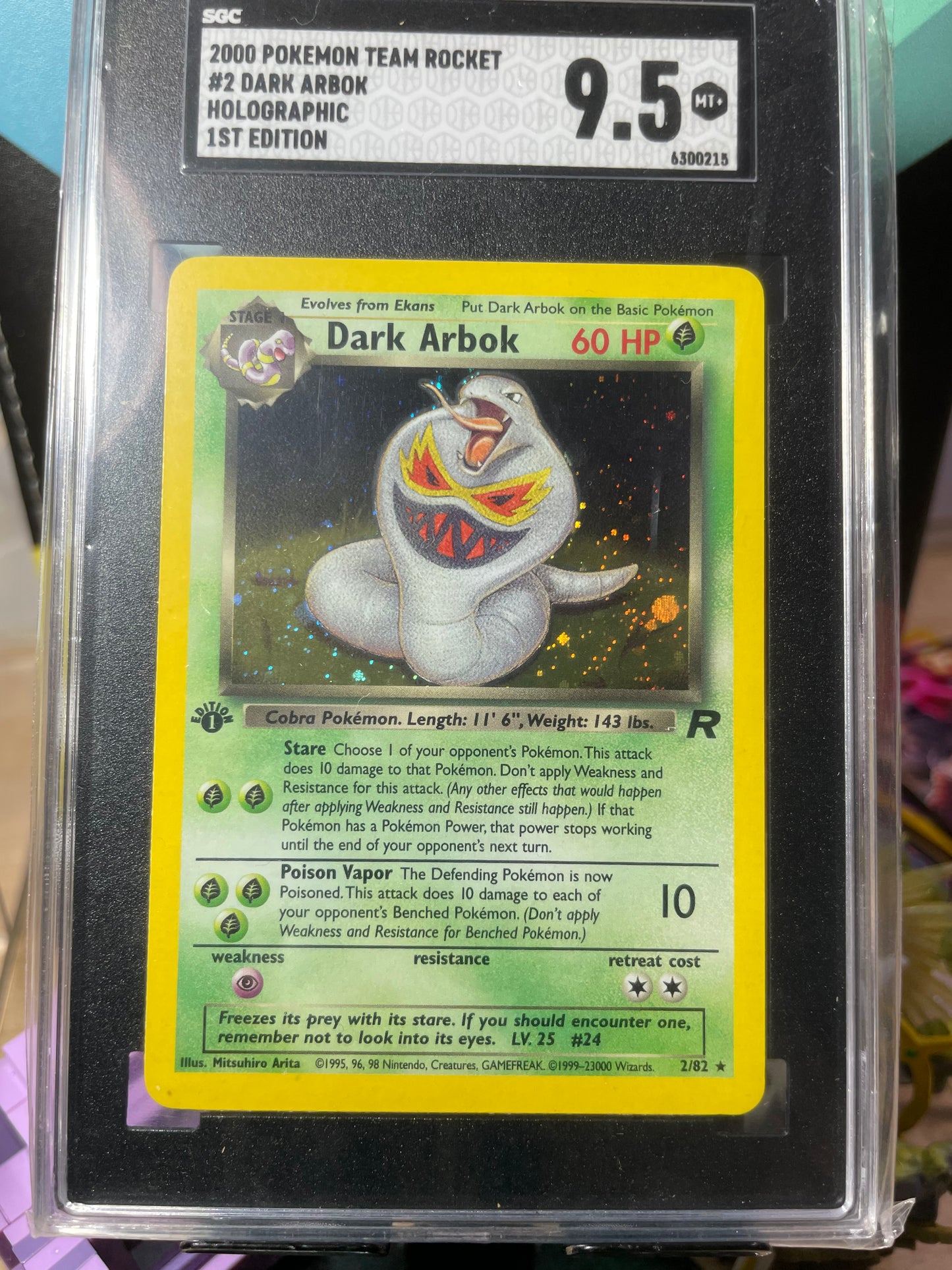 (SGC 9.5) Dark Arbok [1st Edition] #2 Team Rocket