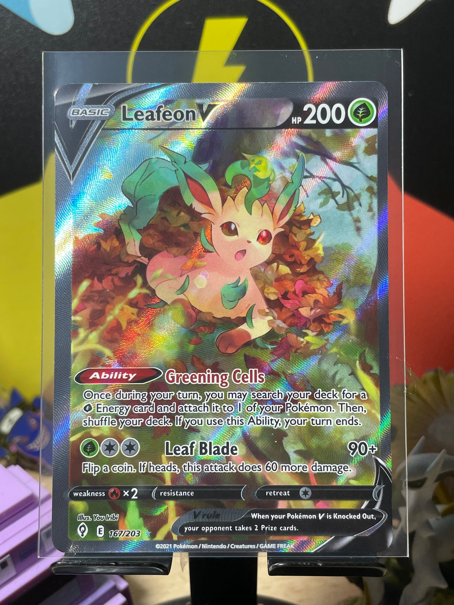 2021 Leafeon V #167 Evolving Skies
