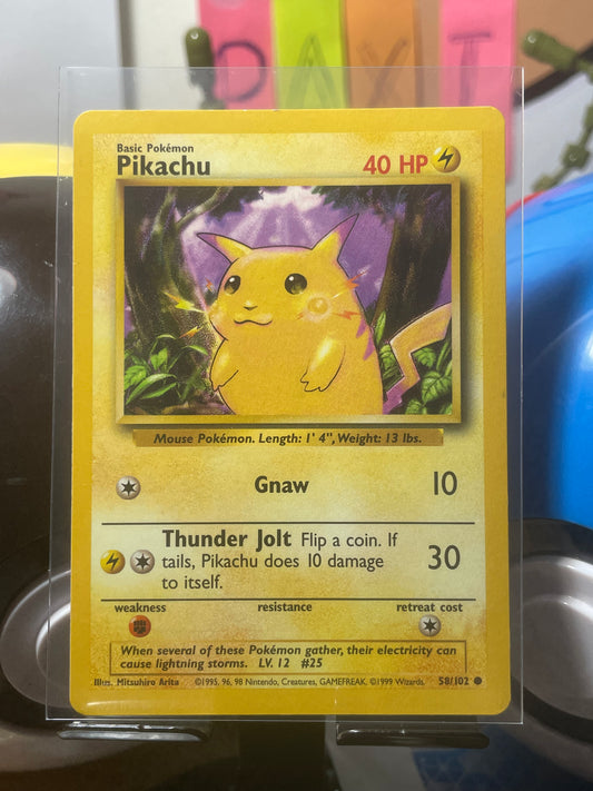1999 Pikachu #58 Base Set [MP+]