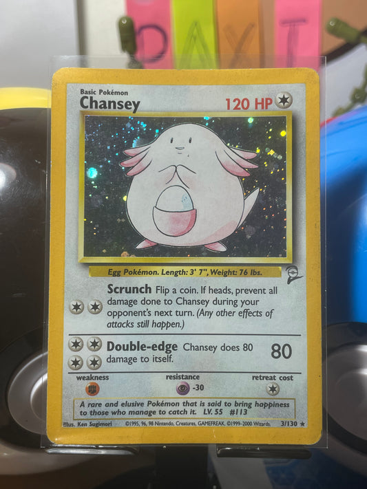 2000 Chansey #3 Base Set 2 [sgd. Karan]