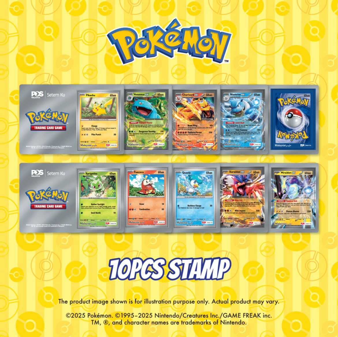 Pokemon Stamp Folder Set POS Malaysia