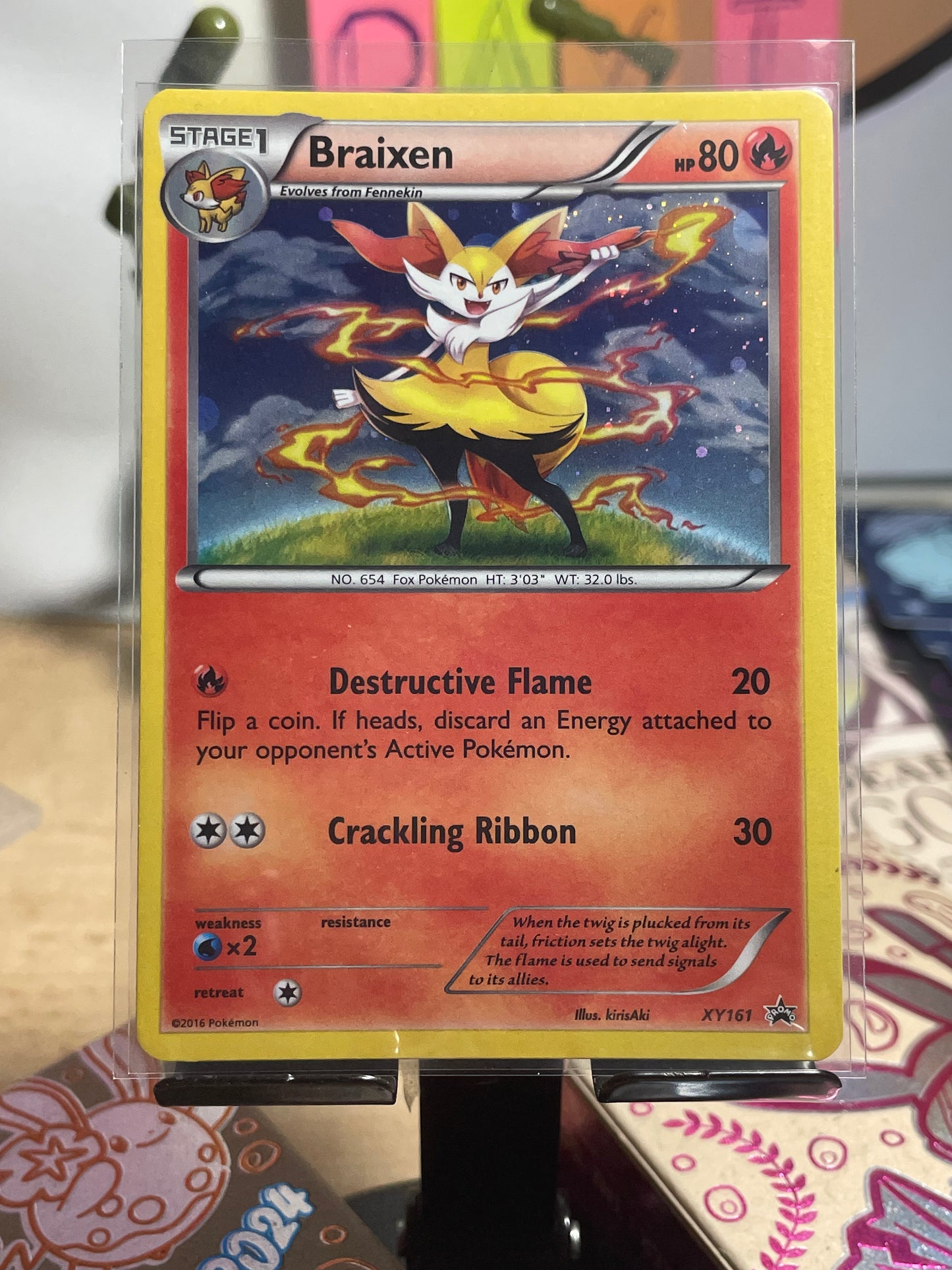 2016 Braixen [Cosmos Holo] #XY161 Promo