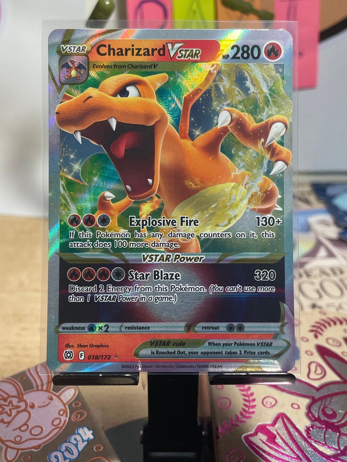 2022 Charizard Vstar #18 Brilliant Stars [NM-]