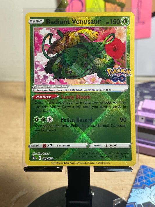 2022 Radiant Venusaur #4 Pokemon Go [NM-]