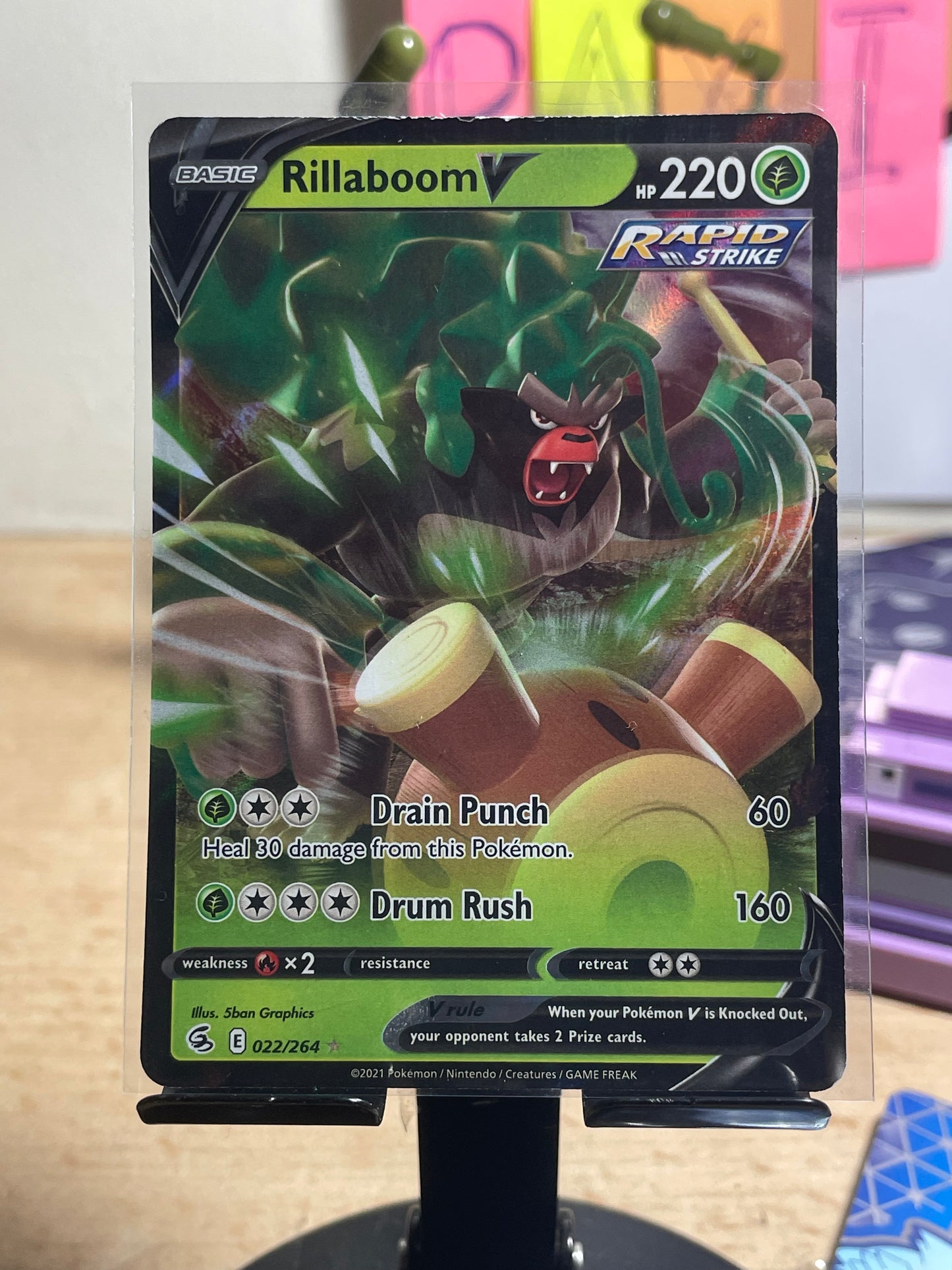 2021 Rillaboom V #22 Fusion Strike [MP]