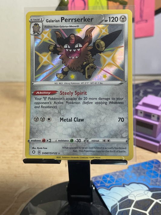 2021 Galarian perrserker #SV08 Shining Fates
