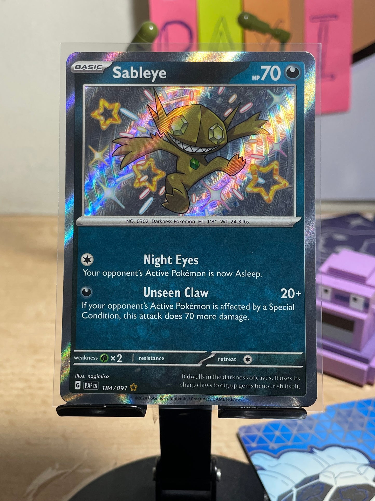 2024 Sableye #184 Paldean Fates