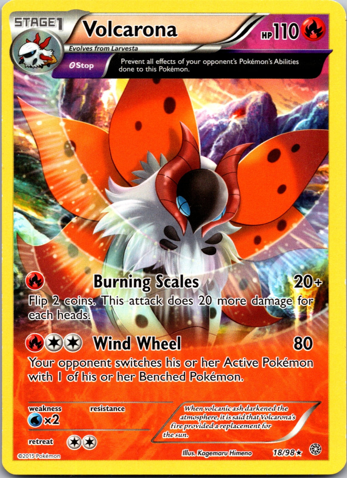 2015 XY - Ancient Origins 18/98 Volcarona (18) LP