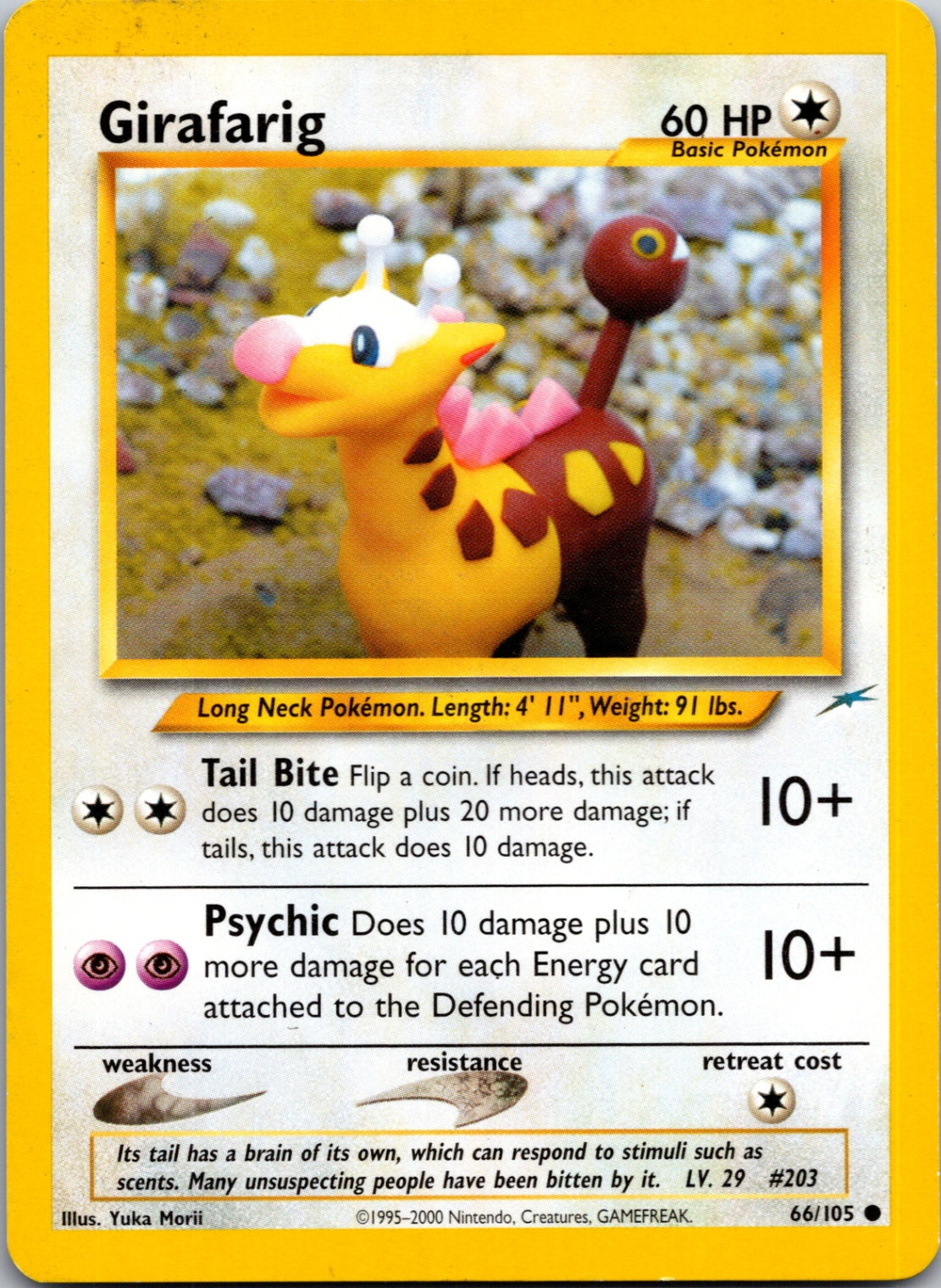 2002 Neo Destiny 066/105 Girafarig Common M275
