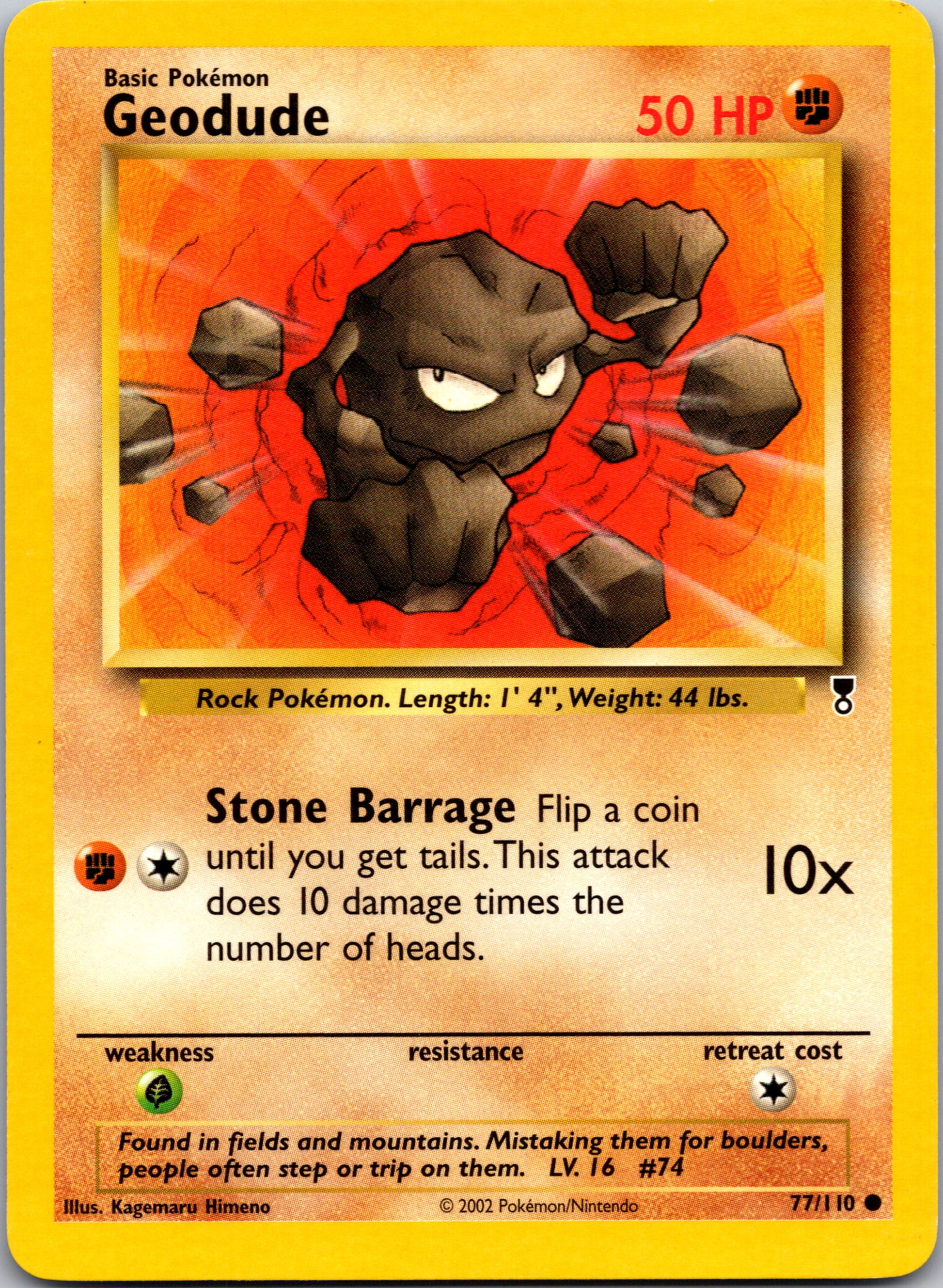 2002 Legendary Collection 077/62 Geodude Common A185