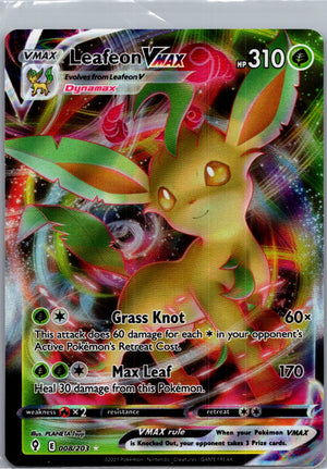 2021 Evolving Skies 008/203 Leafeon VMAX  Ultra Rare G332