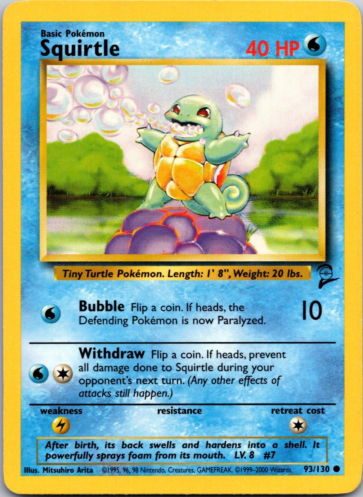2000 Base Set 2 093/130 Squirtle LP