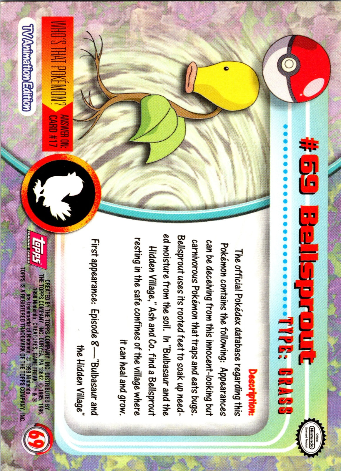 1999 Topps TV Bellsprout LP  P95
