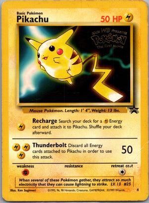 1999 WoTC Promo 04/53 Pikachu (Movie Promo) Promo M29