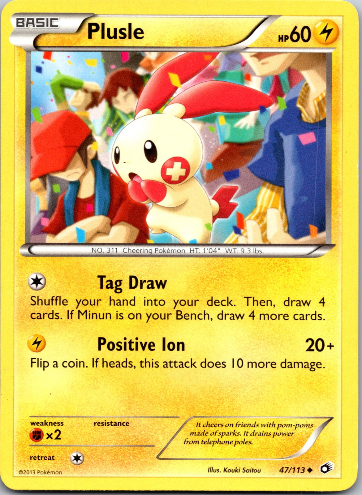 2013 Legendary Treasures 47/113 Plusle LP