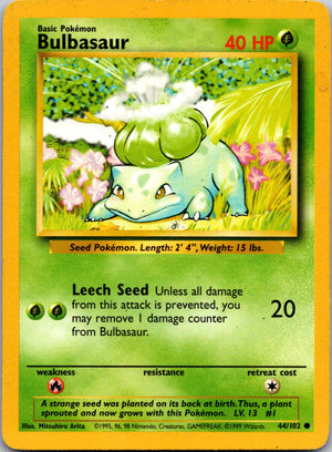 1999 Base Set #044/102 Bulbasaur Common C102