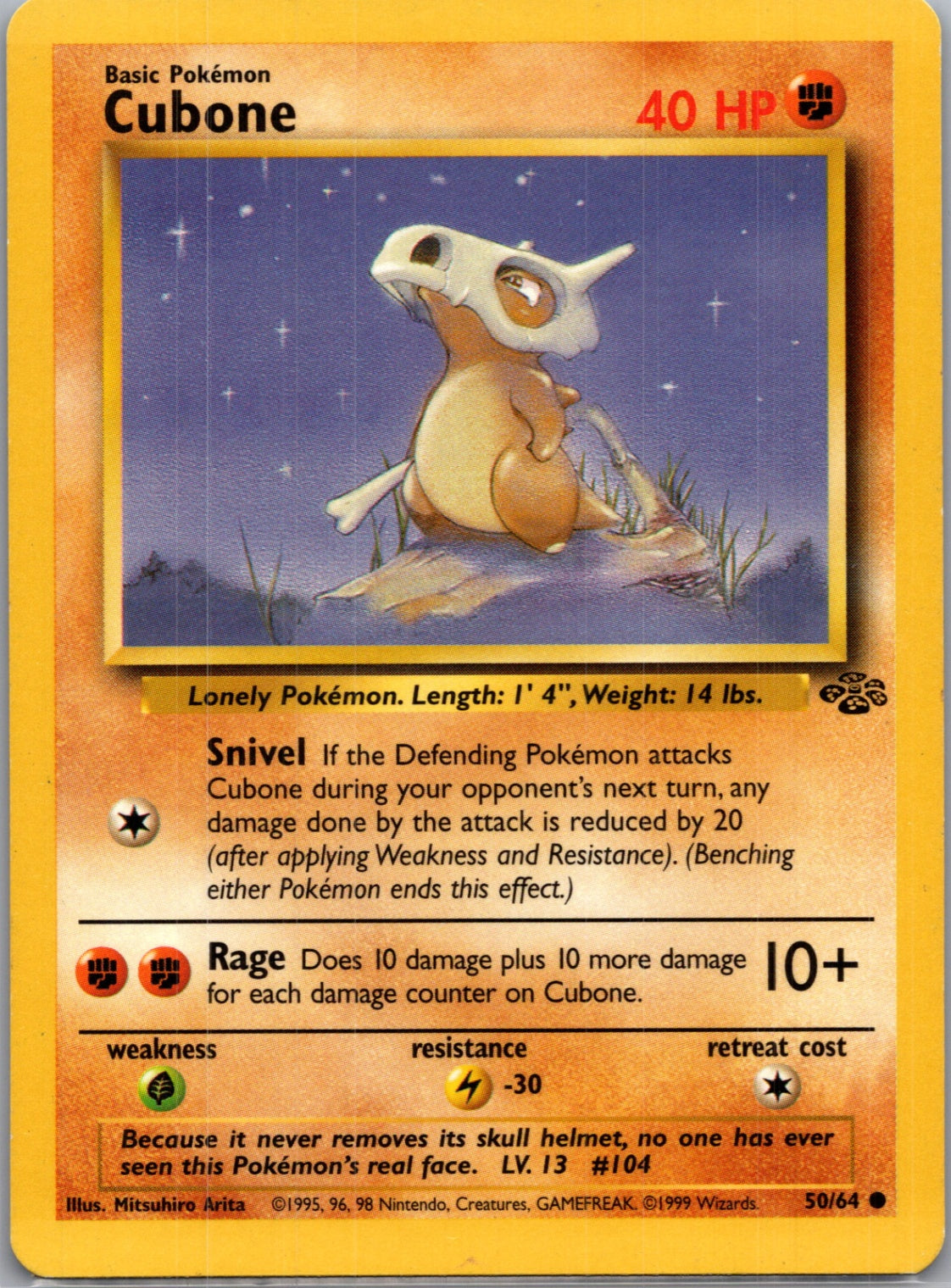 Jungle 50/64 Cubone Common NM