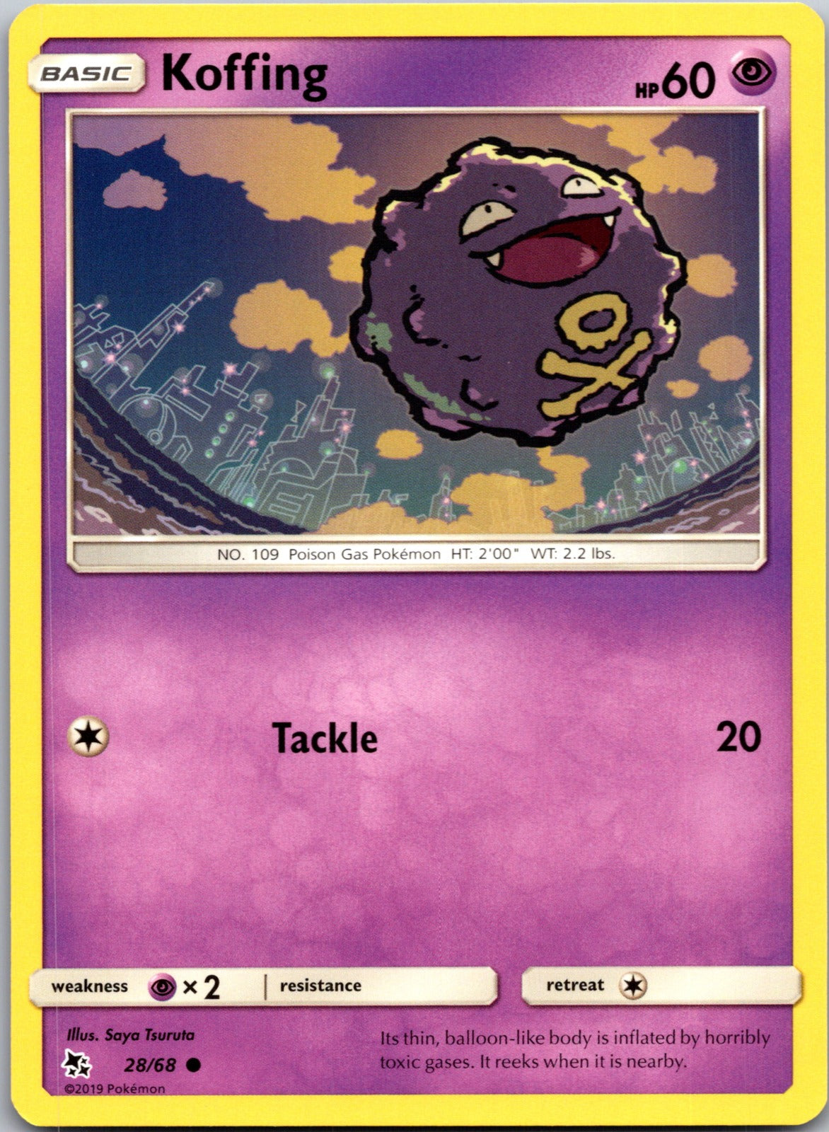 2019 Hidden Fates 28/68 Koffing LP