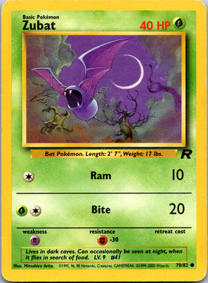 2000 Team Rocket 70/83 Zubat Common C270