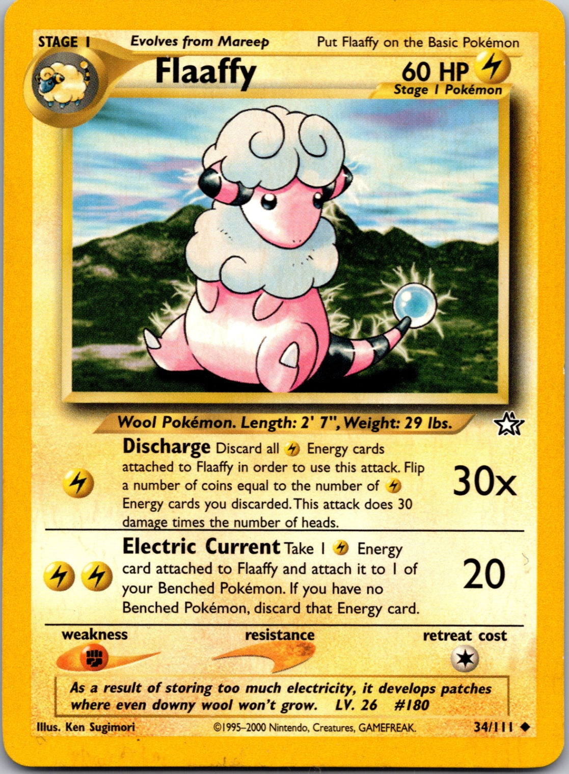2000 Neo Genesis #034/111 Flaaffy Uncommon C237
