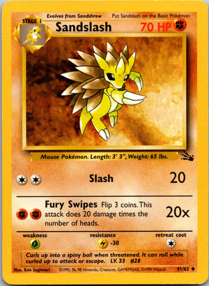 1999 Fossil 41/62 Sandslash Uncommon B63