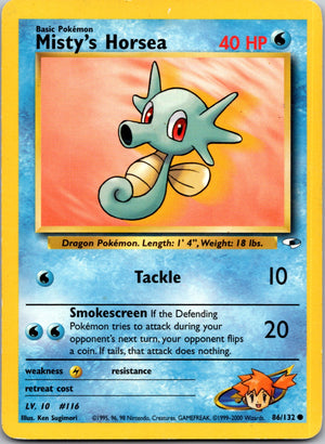 2000 Gym Heroes 086/132 Misty's Horsea Common M280