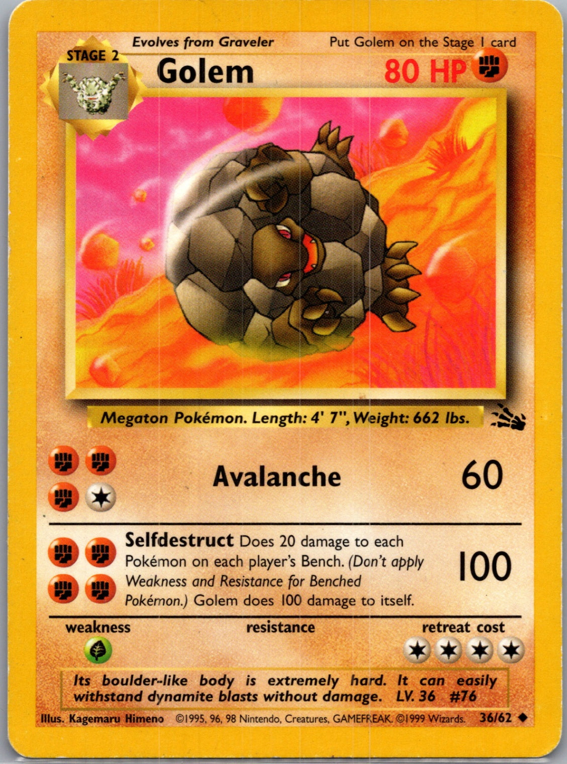 1999 Fossil 36/62 Golem F87