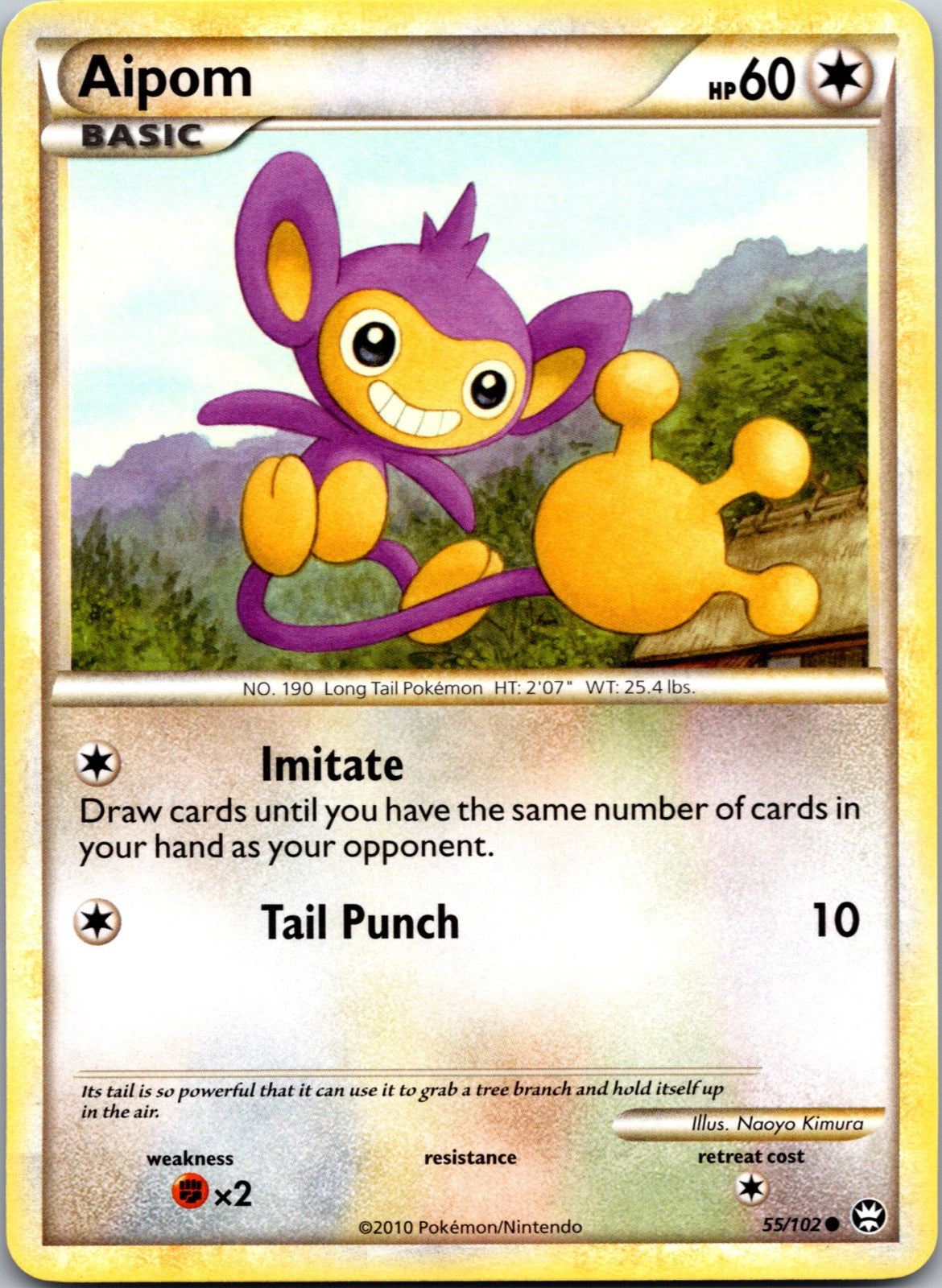 2010 Triumphant 55/102 Aipom LP A22